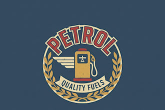 design a vintage petrol logo with classic retro appeal