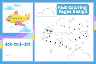 design children story book, illustrations kids coloring pages, activity workbook