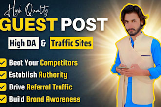 build da 50 dofollow guest post with permanent SEO backlinks