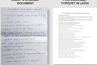 convert handwritten notes into professional latex documents