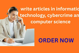 write articles in information technology, cybercrime and computer science