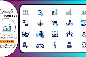 design professional marketing icon set for app website presentation