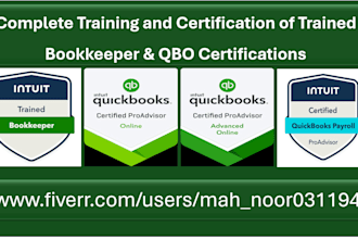 help you pass intiuit trained bookkeeper, qbo proadvisor level 1 and level 2