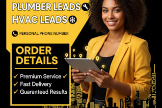 provide roofing, plumber and hvac leads with verified personal phone numbers