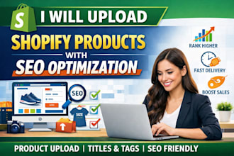 shopify product upload with SEO listing