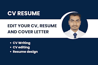 design a professional CV resume and cover letter