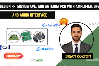 design rf, microwave, and antenna pcb with amplifier, gps, and audio interface