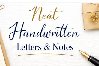 neat handwriting for letters, notes, or cards