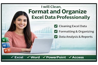 clean, format and organize excel data professionally