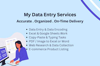 do accurate data entry and data encoding