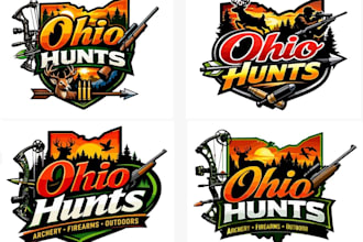 make modern luxury archery and firearms outdoor  logo design