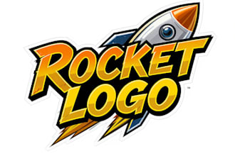 design a modern rocket logo for startups, tech, and space brands