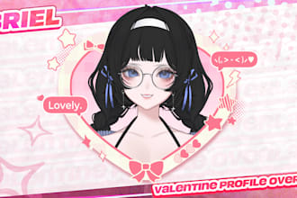 create custom vtuber profile frame overlay