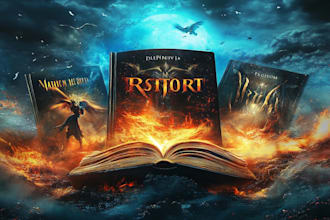 design a premium dark fantasy or gothic romance book cover