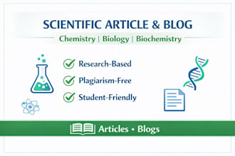 help in scientific articles in chemistry and biology