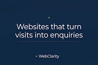 design a clear website that turns visitors into enquiries