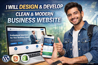 design and develop clean and modern business website
