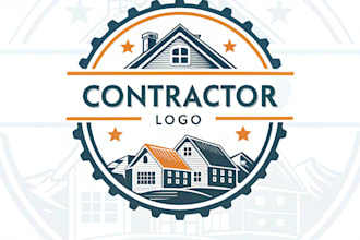 professional contractor and construction logo design