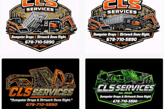 do extremely modern dumpsters logo design and branding