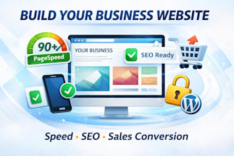 build a fast loading business website optimized for SEO and sales