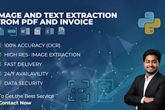 extract text and images from PDF and invoices