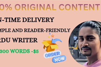 write original urdu articles, blog posts and web content