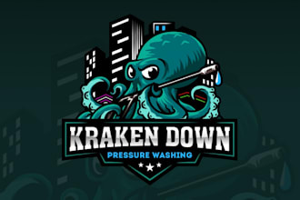 design a professional pressure washing and power washing cleaning logo
