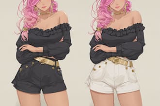 make design visual novel manga character