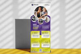 create modern roll up banner for business