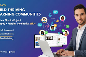 write course curriculum and setup skool online course community with upload