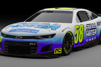 custom 3d racing livery model,cyberpunk car,vehicle wrap design,sport car render