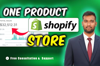 design a professional one product shopify dropshipping store