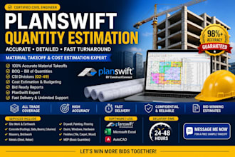 do planswift material takeoff construction cost estimation