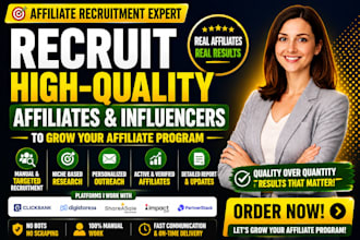 recruit high quality affiliate marketers for your saas or ecommerce offer