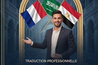 provide professional french to arabic manual translation