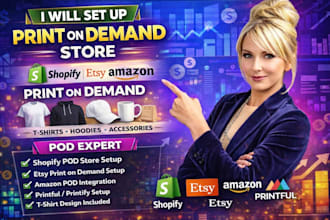do shopify esty wix print on demand store SEO printiful pod tshirt design