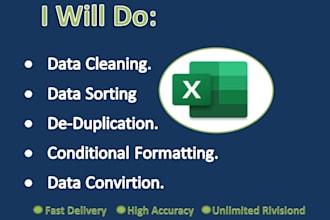 clean, organize, format and sort messy excel data