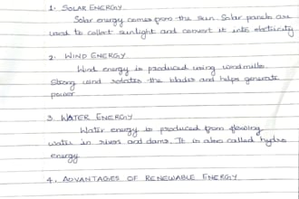 write neat handwritten assignments and notes