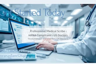 be your professional MD medical scribe for hipaa compliant soap notes