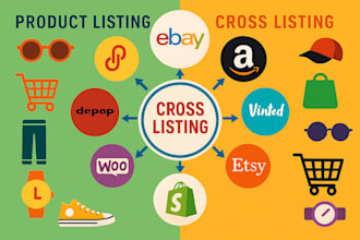 list products on ebay, poshmark, depop, vinted, noon, temu, etsy and whatnot