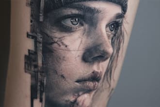create unique realism tattoo design with my style