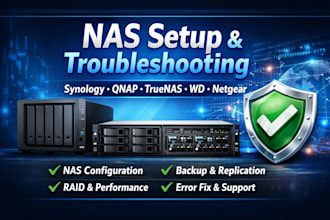 setup, configure, and fix your synology, qnap, or truenas, nas, backup