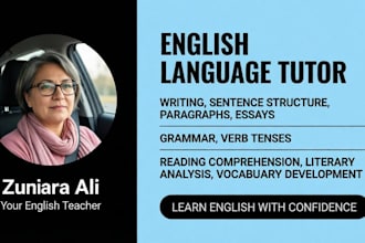 be your english writing, reading, grammar, vocabulary tutor