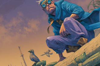 create a comic book, illustrations any style