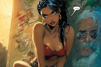 comic book illustration with comic book illustrator