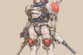 design unique mecha robot art for your project
