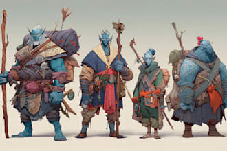 draw dnd character art, fantasy illustration or concept art