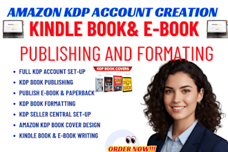 set up amazon kdp account kindle book publishing book formating book design