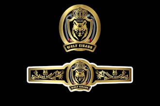 design label, logo, and box design for your cigar business