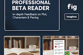 be your professional beta reader for fiction or non fiction